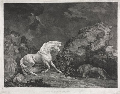Un cheval effrayé par un lion, 1777 - George Stubbs