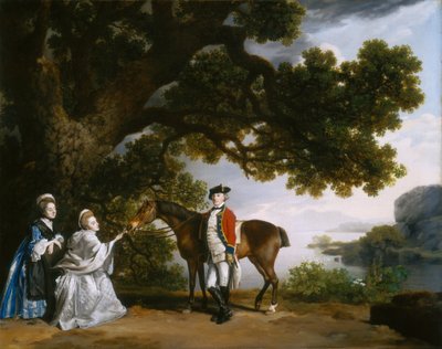 Capitaine Samuel Sharpe Pocklington avec sa femme, Pleasance, et peut-être sa sœur, Frances - George Stubbs