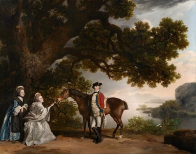 Le capitaine Samuel Sharpe Pocklington avec sa femme, Pleasance, et peut-être sa sœur, Frances - George Stubbs
