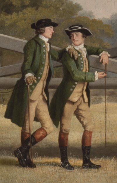 Détail de William Henry Cavendish-Bentinck, 3e duc de Portland et son frère cadet Lord Edward, 1767-68 (détail) - George Stubbs