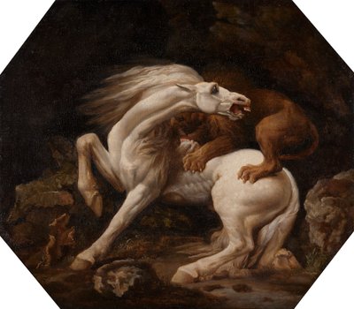 Cheval attaqué par un lion Épisode C, entre 1768 et 1769 - George Stubbs