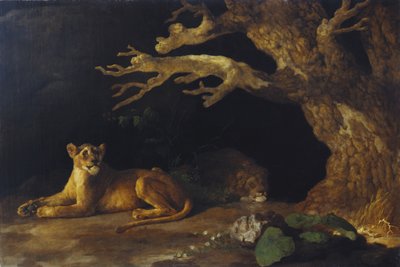 Lionne et grotte - George Stubbs