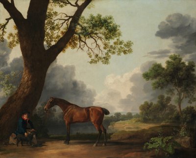 Le chasseur du troisième duc de Dorset avec un palefrenier et un chien, 1768 - George Stubbs