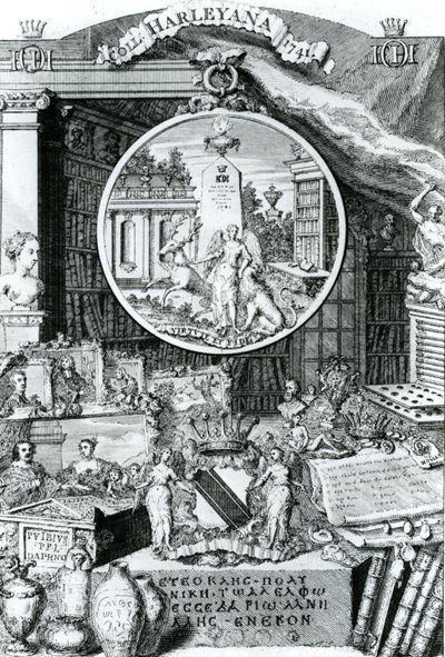 Ex-libris de Lord Harley, 1741 - George Vertue