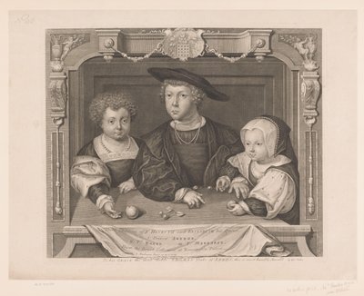 Portrait de Dorothea, Johan et Christina du Danemark - George Vertue