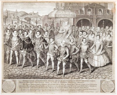 Procession royale de la reine Élisabeth I, vers 1580 1744 - George Vertue