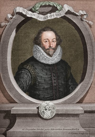 William Shakespeare 1564-1616, poète et dramaturge anglais, 1721, 1913 - George Vertue