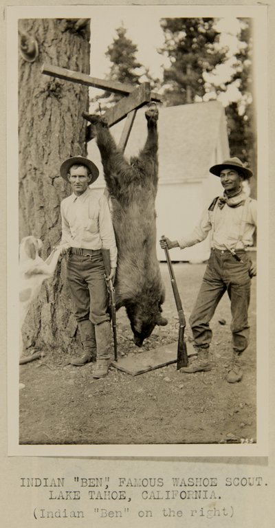 Indien "Ben", célèbre éclaireur Washoe. Lac Tahoe, Californie - George W. Ingalls