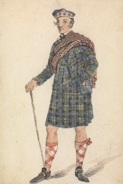 Oncle George en tenue de berger des Highlands - George Walker