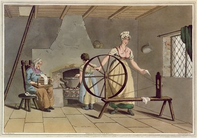 Femme filant, de 