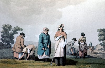 Lowkers - femmes qui désherbaient le maïs, 1814 - George Walker of Seacroft