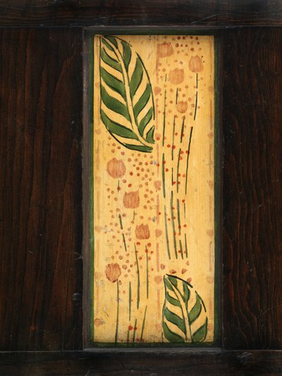 Panneau mural décoratif (chêne peint) - George Walton