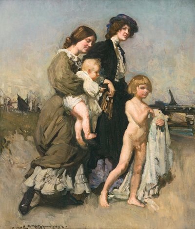 Le groupe de vacances (Les baigneurs) - George Washington Lambert