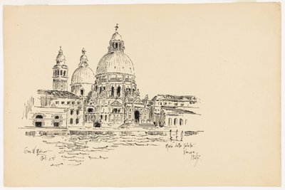Sta. Maria della Salute, Venise, Italie, croquis de voyage - George Washington Maher