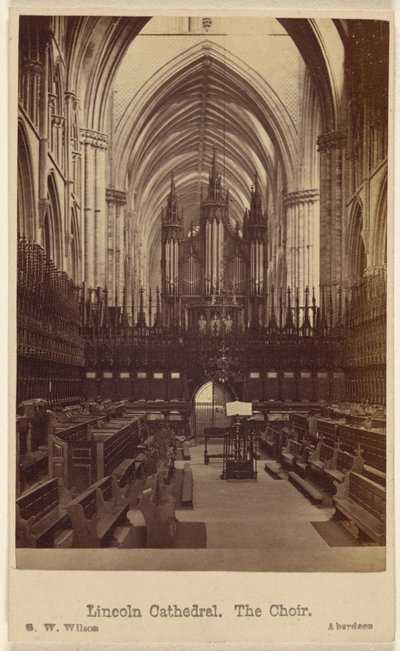 Cathédrale de Lincoln. Le chœur. - George Washington Wilson