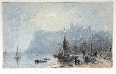 Clair de Lune - depuis le Quai Whitby - George Weatherill