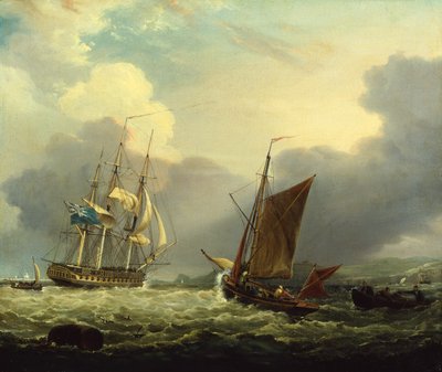 Frégate de 36 canons au large de la côte du Devon - George Webster