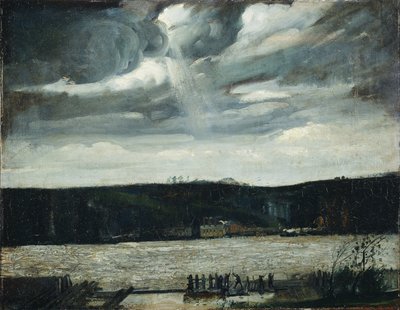Une journée nuageuse (Hudson River : grain approchant) - George Wesley Bellows