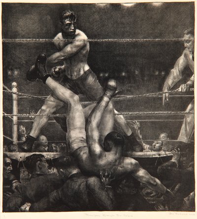 Dempsey à travers les cordes, 1923-24 - George Wesley Bellows
