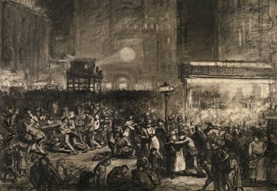 Nuit électorale à Times Square, 1906 - George Wesley Bellows