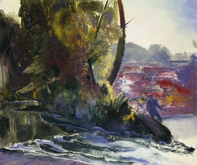 Pêcheur et ruisseau - George Wesley Bellows