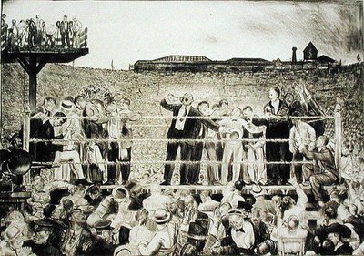 Présentation de Georges Carpentier : le combat Dempsey-Carpentier - George Wesley Bellows
