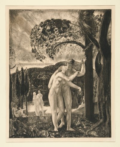 Les amoureux chuchotaient encore dans le crépuscule - George Wesley Bellows