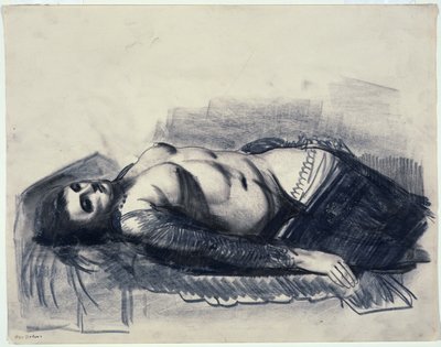 Odalisque (crayon on paper) - George Wesley Bellows