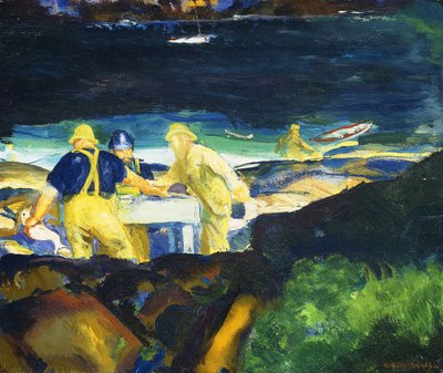 Soins des pièges à homards, tôt le matin - George Wesley Bellows