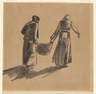 Femme avec panier, et feuille de couverture avec instructions d