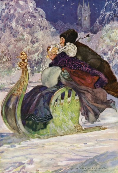 Un ancien traîneau poussé, Frise - George Wharton Edwards