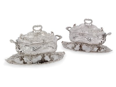 Une paire de soupières, Le service Leinster - George Wickes