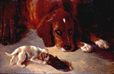 Un chiot curieux - George Wiliam Horlor