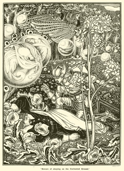 Attention à ne pas dormir sur le sol enchanté - George Woolliscroft Rhead
