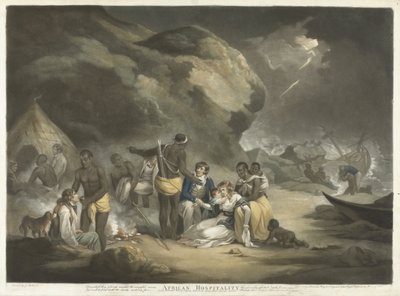 Hospitalité africaine, pub.1791 - George after Morland