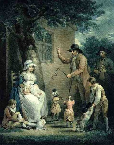 Chiens Dansants, gravé par Thomas Gaugain, publié par T. Philipe - George after Morland