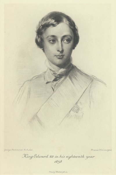 Le prince de Galles, le futur roi Édouard VII, à ses dix-huit ans, 1858 - George after Richmond