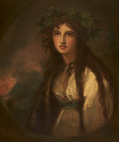 Emma Hart, Lady Hamilton en Bacchante - George after Romney
