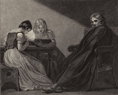 Milton dictant à ses filles - George after Romney
