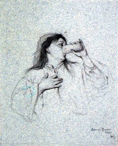 Fille buvant - George de Forest Brush or Brusch