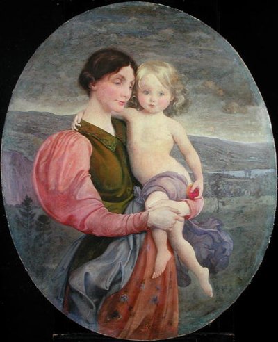 Mère et Enfant : Une Madone Moderne - George de Forest Brush or Brusch