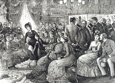 Caricature représentant un concert de salon typique - George du Maurier