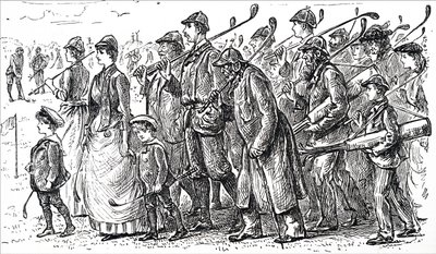 La popularité croissante du golf - George du Maurier