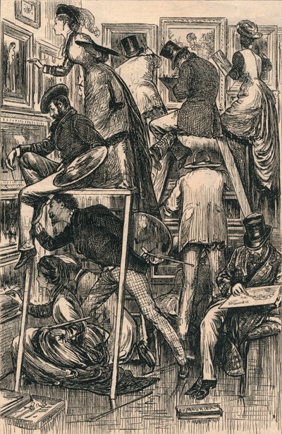 Jour de vernissage à la Royal Academy, 1877 - George du Maurier