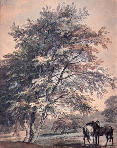 Arbres et chevaux - George the Elder Barret