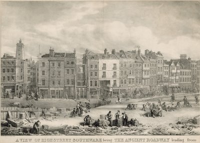 Vue de High Street, Southwark, Londres, étant l