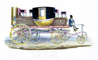 La voiture à vapeur de M. Gurney vue en marche dans Regents Park, 6 novembre 1827 - George the Elder Scharf