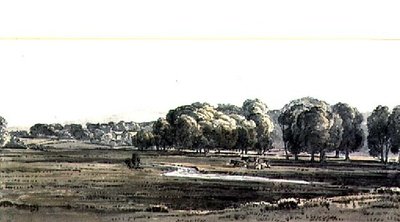 Paysage avec prairie et ruisseau - George the Younger Barret