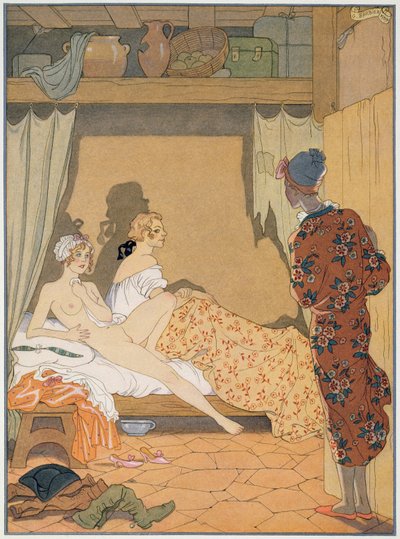 Scène de chambre, illustration de 