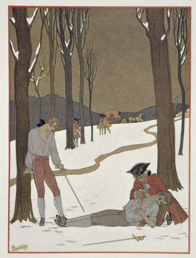 Le duel entre Valmont et Danceny, illustration de 